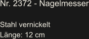 Nr. 2372 - Nagelmesser  Stahl vernickelt Länge: 12 cm